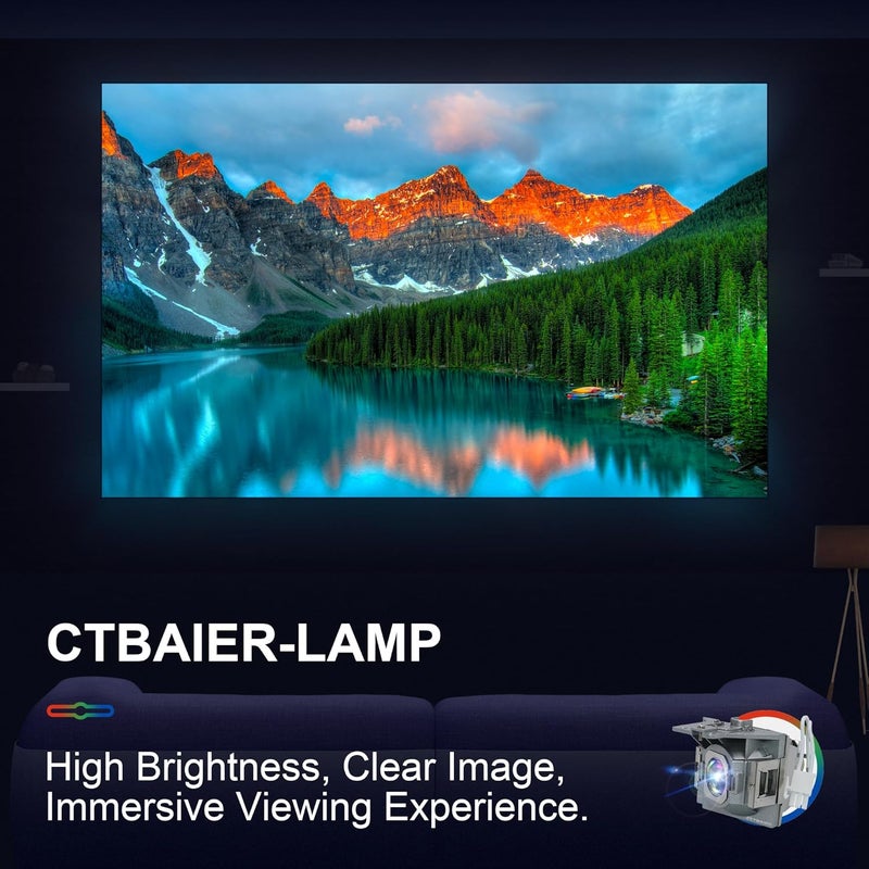 CTBAIER RLC-101 RLC-104 RLC-105 Original Quality for ViewSonic Pro7827HD PJD7836HDL PJD7526W Replacement Projector Lamp Bulb with Housing - Image 4